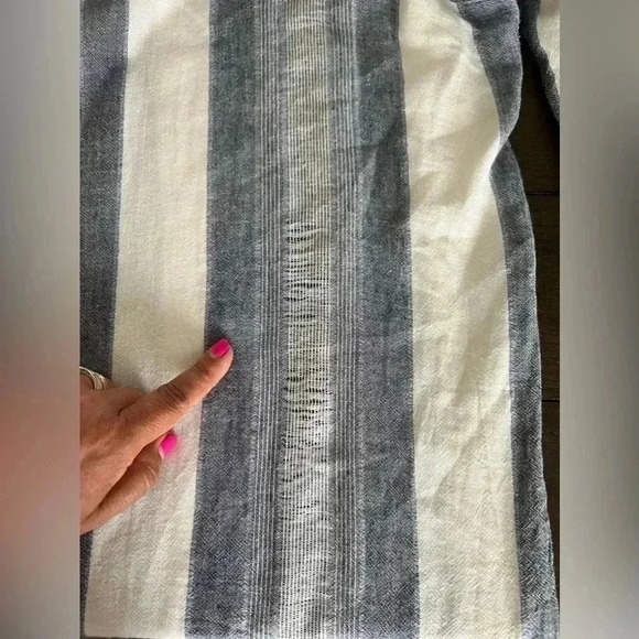 Cloth & Stone women’s sleeveless striped Linen Blend Cropped Jumpsuit Size S - Picture 15 of 16